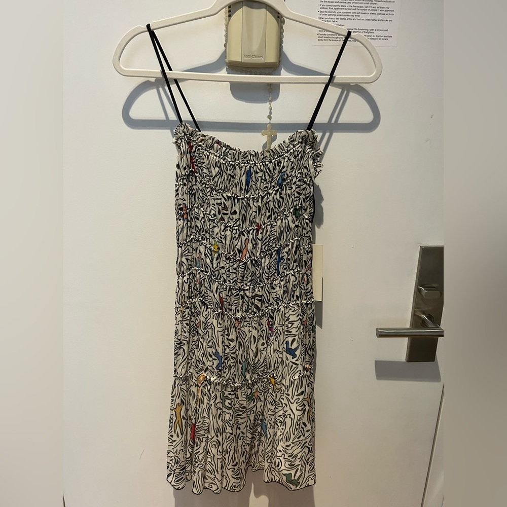 New M Missoni silk smocked mini dress- size 42